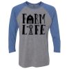 Unisex Triblend Three-Quarter Raglan T-Shirt Thumbnail