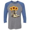 Unisex Triblend Three-Quarter Raglan T-Shirt Thumbnail