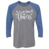 Unisex Triblend Three-Quarter Raglan T-Shirt Thumbnail