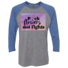 Unisex Triblend Three-Quarter Raglan T-Shirt Thumbnail