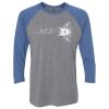 Unisex Triblend Three-Quarter Raglan T-Shirt Thumbnail