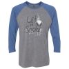 Unisex Triblend Three-Quarter Raglan T-Shirt Thumbnail