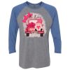 Unisex Triblend Three-Quarter Raglan T-Shirt Thumbnail