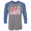 Unisex Triblend Three-Quarter Raglan T-Shirt Thumbnail