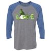 Unisex Triblend Three-Quarter Raglan T-Shirt Thumbnail