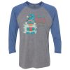 Unisex Triblend Three-Quarter Raglan T-Shirt Thumbnail