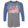 Unisex Triblend Three-Quarter Raglan T-Shirt Thumbnail