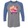 Unisex Triblend Three-Quarter Raglan T-Shirt Thumbnail