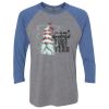 Unisex Triblend Three-Quarter Raglan T-Shirt Thumbnail