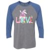 Unisex Triblend Three-Quarter Raglan T-Shirt Thumbnail