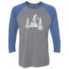 Unisex Triblend Three-Quarter Raglan T-Shirt Thumbnail