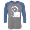 Unisex Triblend Three-Quarter Raglan T-Shirt Thumbnail