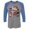 Unisex Triblend Three-Quarter Raglan T-Shirt Thumbnail