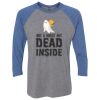 Unisex Triblend Three-Quarter Raglan T-Shirt Thumbnail