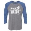 Unisex Triblend Three-Quarter Raglan T-Shirt Thumbnail