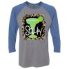 Unisex Triblend Three-Quarter Raglan T-Shirt Thumbnail