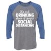 Unisex Triblend Three-Quarter Raglan T-Shirt Thumbnail