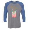 Unisex Triblend Three-Quarter Raglan T-Shirt Thumbnail