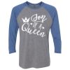 Unisex Triblend Three-Quarter Raglan T-Shirt Thumbnail