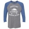 Unisex Triblend Three-Quarter Raglan T-Shirt Thumbnail