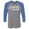 Unisex Triblend Three-Quarter Raglan T-Shirt Thumbnail