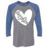 Unisex Triblend Three-Quarter Raglan T-Shirt Thumbnail