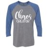 Unisex Triblend Three-Quarter Raglan T-Shirt Thumbnail