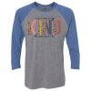 Unisex Triblend Three-Quarter Raglan T-Shirt Thumbnail