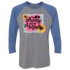 Unisex Triblend Three-Quarter Raglan T-Shirt Thumbnail