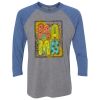 Unisex Triblend Three-Quarter Raglan T-Shirt Thumbnail