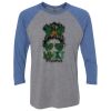 Unisex Triblend Three-Quarter Raglan T-Shirt Thumbnail