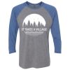 Unisex Triblend Three-Quarter Raglan T-Shirt Thumbnail