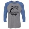 Unisex Triblend Three-Quarter Raglan T-Shirt Thumbnail