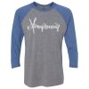 Unisex Triblend Three-Quarter Raglan T-Shirt Thumbnail