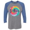 Unisex Triblend Three-Quarter Raglan T-Shirt Thumbnail