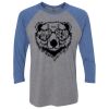 Unisex Triblend Three-Quarter Raglan T-Shirt Thumbnail