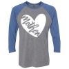 Unisex Triblend Three-Quarter Raglan T-Shirt Thumbnail