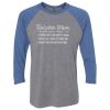 Unisex Triblend Three-Quarter Raglan T-Shirt Thumbnail