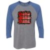 Unisex Triblend Three-Quarter Raglan T-Shirt Thumbnail