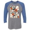 Unisex Triblend Three-Quarter Raglan T-Shirt Thumbnail