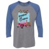 Unisex Triblend Three-Quarter Raglan T-Shirt Thumbnail