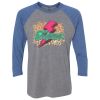 Unisex Triblend Three-Quarter Raglan T-Shirt Thumbnail