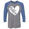 Unisex Triblend Three-Quarter Raglan T-Shirt Thumbnail