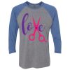 Unisex Triblend Three-Quarter Raglan T-Shirt Thumbnail