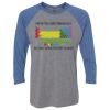 Unisex Triblend Three-Quarter Raglan T-Shirt Thumbnail