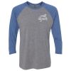 Unisex Triblend Three-Quarter Raglan T-Shirt Thumbnail