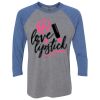 Unisex Triblend Three-Quarter Raglan T-Shirt Thumbnail