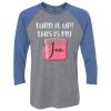 Unisex Triblend Three-Quarter Raglan T-Shirt Thumbnail