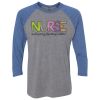 Unisex Triblend Three-Quarter Raglan T-Shirt Thumbnail