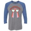 Unisex Triblend Three-Quarter Raglan T-Shirt Thumbnail